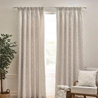 Catherine Lansfield Brooke Floral Ready Made Pencil Pleat Curtains Natural