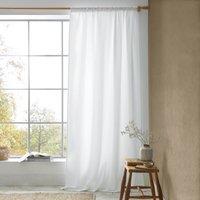 Pineapple Elephant Muscat Waffle Slot Top Ready Made Single Voile Curtain White