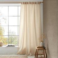 Pineapple Elephant Muscat Waffle Slot Top Ready Made Single Voile Curtain Natural