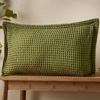 Pineapple Elephant Jaipur Waffle 30cm x 50cm Oxford Filled Boudoir Olive Green