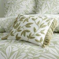 Catherine Lansfield Tufted Sorrel Leaf 30cm x 40cm Filled Cushion Green