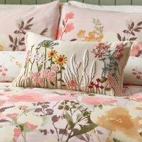 Catherine Lansfield Countryside Floral Embroidered 30cm x 50cm Filled Boudoir Natural