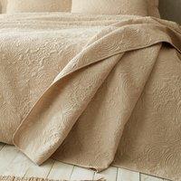 Pineapple Elephant Casablanca Pinsonic Quilted 220cm x 230cm Bedspread Set Natural