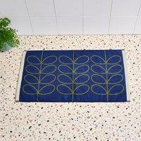 Orla Kiely Linear Stem Bath Mat Navy Olive