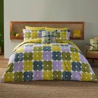 Orla Kiely Textured Flower Duvet Cover Bedding Set Lilac Moss