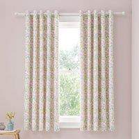 Dreams & Drapes Edith Floral Ready Made Eyelet Curtains 66 x 72 Lilac
