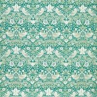 William Morris Strawberry Thief Jacquard Fabric Teal