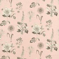 Clarke & Clarke Roseraie Fabric Charcoal