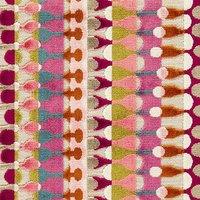 Clarke & Clarke Orpheus Velvet Upholstery Fabric Magenta Peacock