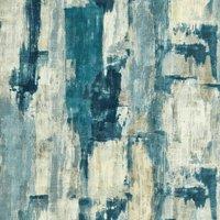 Clarke & Clarke Lagna Woven Metallic Jacquard Fabric Denim Linen