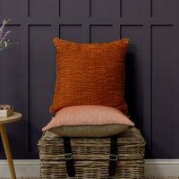 Voyage Maison Rainfall Embroidered Velvet Feather Filled Cushion 50cm x 50cm Cinnamon