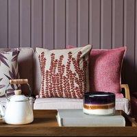 Voyage Maison Herb Embroidered Feather Filled Cushion 50cm x 50cm Persimmon