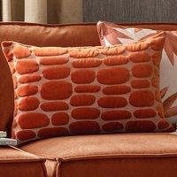 Voyage Maison Boulder Embroidered Velvet 40cm x 60cm Feather Filled Boudoir Sunset