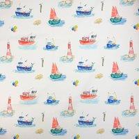 Fishing Boats Water UV Resistant Outdoor Fabric Multi