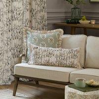Sanderson Chinese Lanterns Embroidered 30cm x 65cm Filled Boudoir Linen
