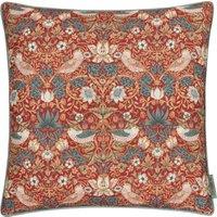 Morris & Co. Strawberry Thief Piped Outdoor 50cm x 50cm Filled Cushion Berry