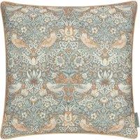 Morris & Co. Strawberry Thief Piped Outdoor 50cm x 50cm Filled Cushion Biscuit