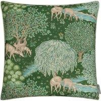 Morris & Co. The Brook Printed Outdoor 55cm x 55cm Filled Cushion Forest Green