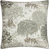 Morris & Co. The Brook Printed Outdoor 55cm x 55cm Filled Cushion Linen