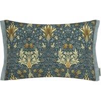 Morris & Co. Snakeshead Printed Outdoor 40cm x 60cm Filled Boudoir Indigo Stone