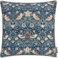 Morris & Co. Strawberry Thief Piped Outdoor 50cm x 50cm Filled Cushion Indigo