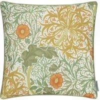 Morris & Co. Seaweed Printed Piped Outdoor 50cm x 50cm Filled Cushion Stone Sunflower