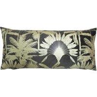 Paoletti Malaysian Palm Foil Printed 33cm x 70cm Filled Cushion Mink