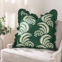 Paoletti Montrose Floral Printed 50cm x 50cm Filled Cushion Bottle Green