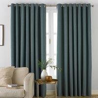 furn. Moon Premium Thermal Ready Made Pencil Pleat Blackout Curtains 46 x 72 Mineral