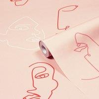 furn. Kindred Easy to apply Wallpaper Blush Pink