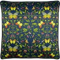 Paoletti Potage Botanical Printed 50cm x 50cm Filled Cushion Navy