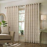 Paoletti Horto Botanical Ready Made Eyelet Curtains Natural
