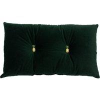 Paoletti Pineapple Velvet 30cm x 50cm Filled Boudoir Emerald Green