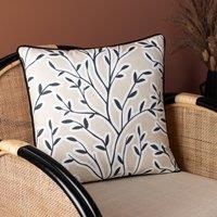 furn. Annika Floral 50cm x 50cm Filled Cushion Oatmeal