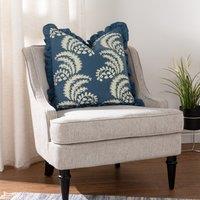Paoletti Montrose Floral Printed 50cm x 50cm Filled Cushion French Blue