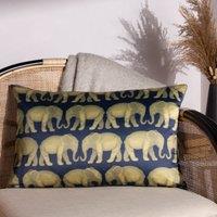 Paoletti Parade Elephant Printed 40cm x 60cm Filled Boudoir Navy
