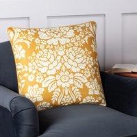 Paoletti Melrose Floral Piped 50cm x 50cm Filled Cushion Honey