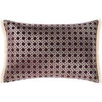 Linen House Taira Fringed 40cm x 60cm Filled Boudoir Merlot