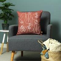 furn. Body Art Printed 43cm x 43cm Filled Cushion Red