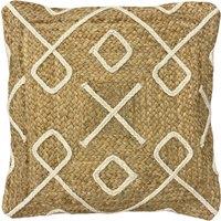 furn. Roolu Braided Jute 45cm x 45cm Filled Cushion Natural