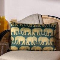 Paoletti Parade Elephant Printed 40cm x 60cm Filled Boudoir Emerald