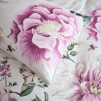 Paoletti Krista Floral Cotton Pair Pillowcase Housewife Lilac