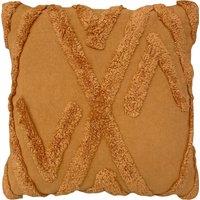 furn. Kamjo Geometric Tufted 50cm x 50cm Filled Cushion Ginger