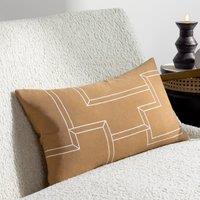 Hoem Marzena Geometric 30cm x 50cm Filled Boudoir Toffee