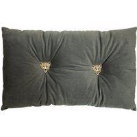 Paoletti Panther Velvet 30cm x 50cm Filled Boudoir Dark Grey