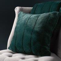 Paoletti Empress Faux Fur 45cm x 45cm Filled Cushion Emerald