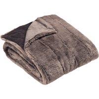 Paoletti Empress Faux Fur 130cm x 180cm Throw Taupe