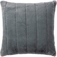 Paoletti Empress Faux Fur 45cm x 45cm Filled Cushion Charcoal