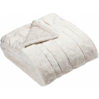 Paoletti Empress Faux Fur 130cm x 180cm Throw Cream