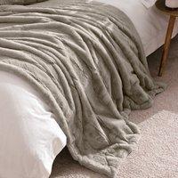 Paoletti Empress Faux Fur 130cm x 180cm Throw Grey